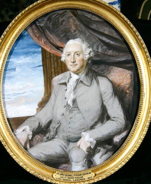 James Bucknall (1747-1806) 3:e Viscount Grimston (olja på duk) (för par se 242130) av Daniel Gardner