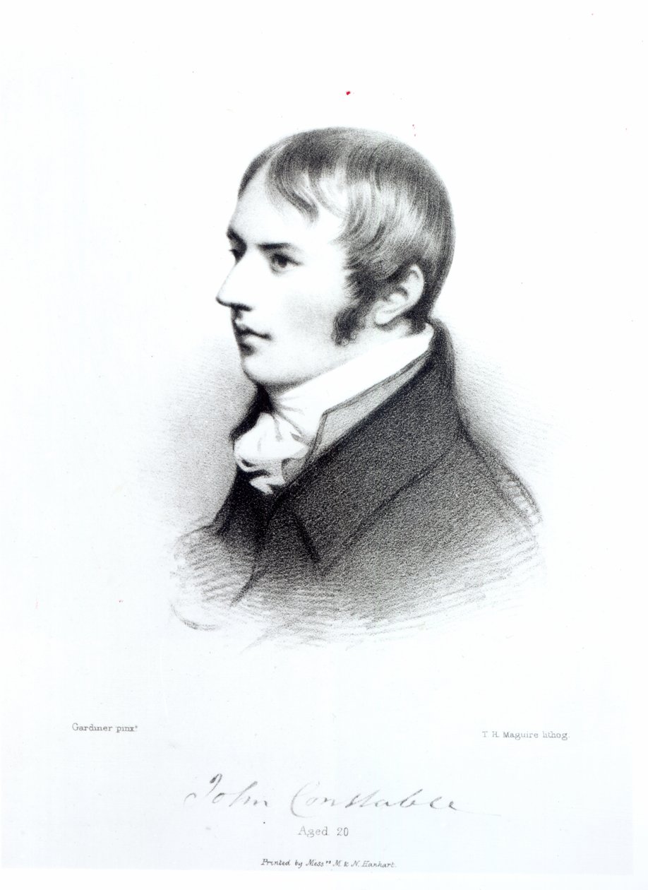 John Constable, 20 år, graverad av Thomas Herbert Maguire av Daniel Gardner
