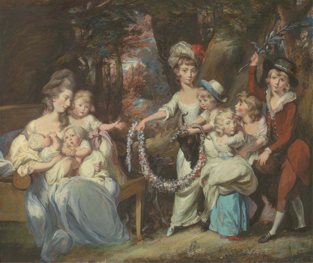 Mrs Justinian Casamajor och åtta av hennes barn av Daniel Gardner