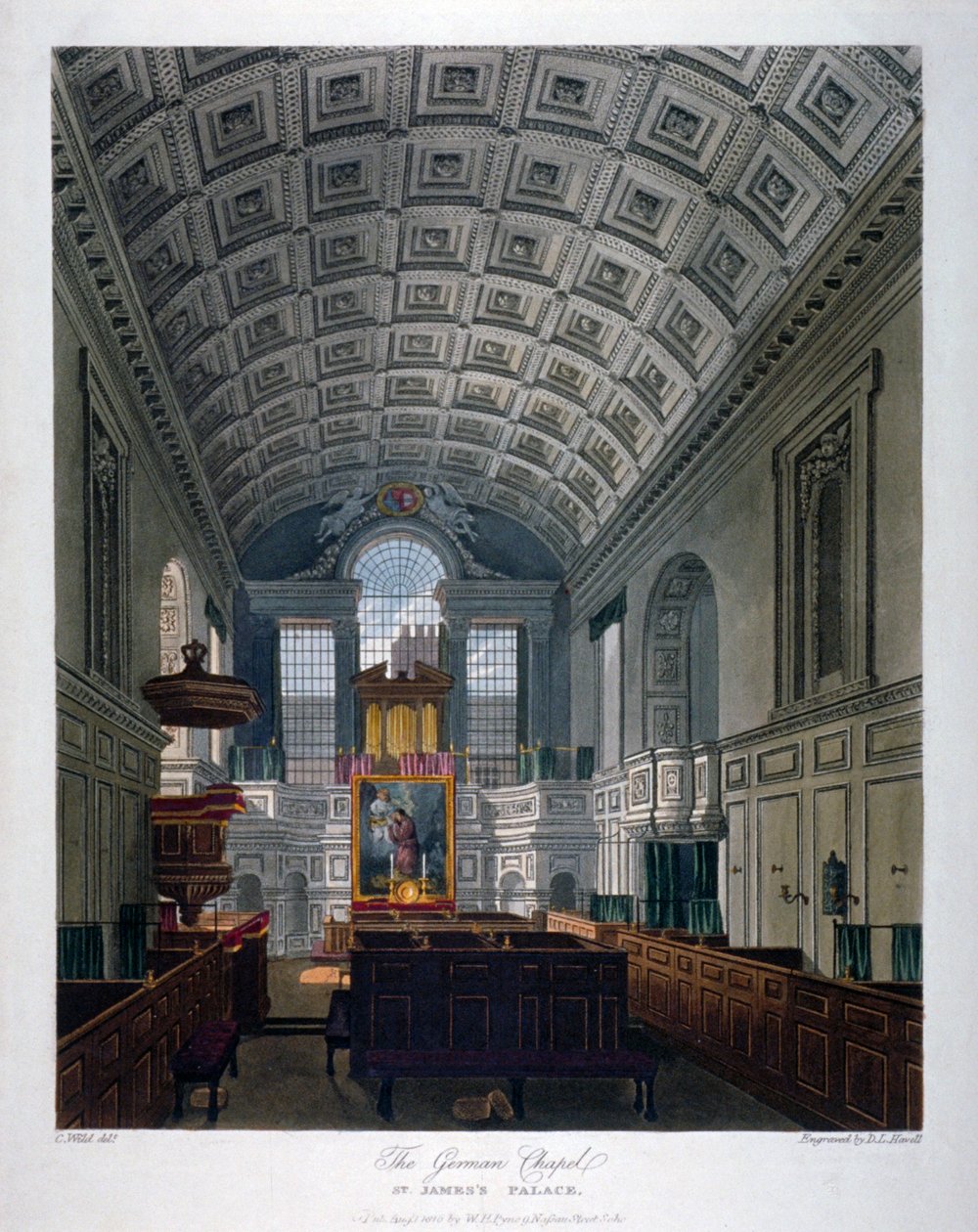 Interiörvy av Chapel Royal i St James