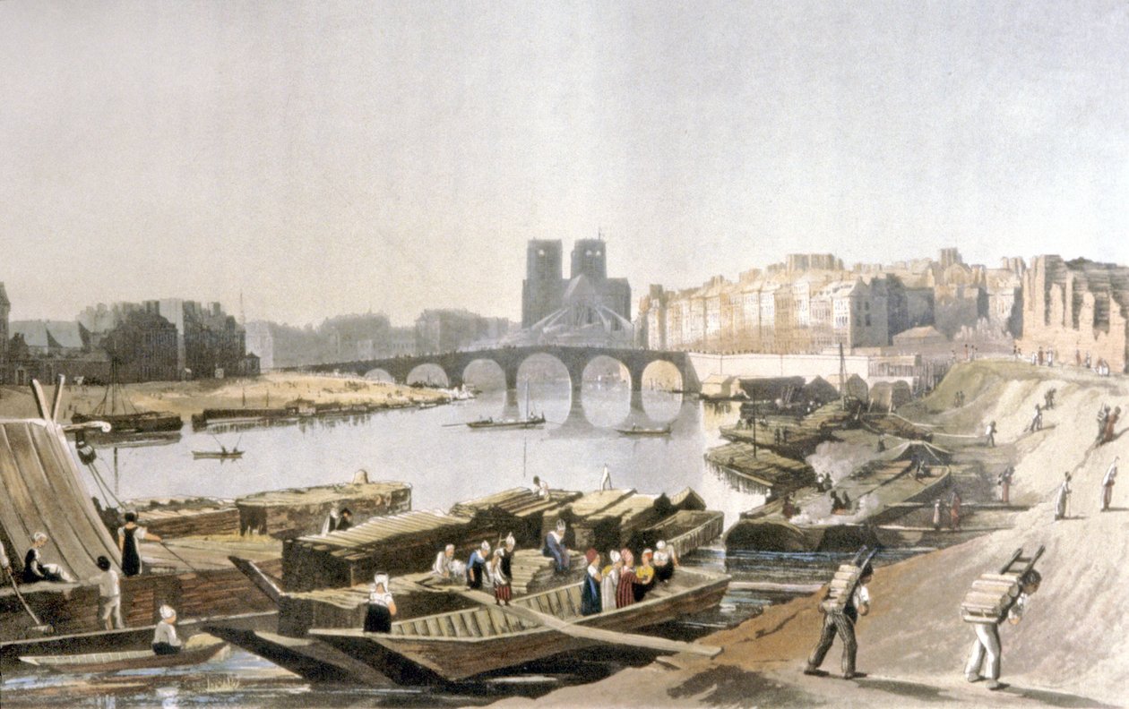 Notre Dame, Ile de la Cite, Ile Saint Louis och Pont de la Tournelle av Daniel Havell