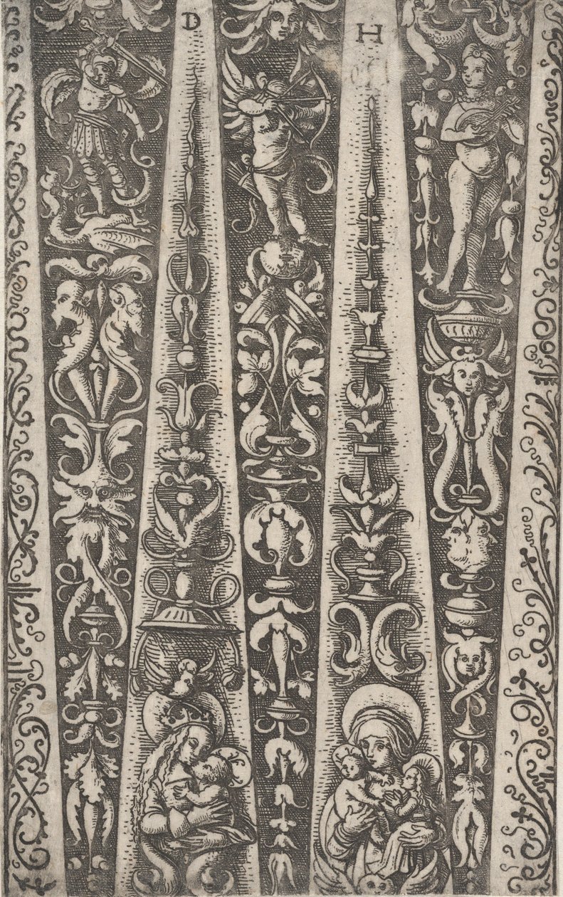 Design för kanalerna av riflad pansar, ca. 1515. av Daniel Hopfer