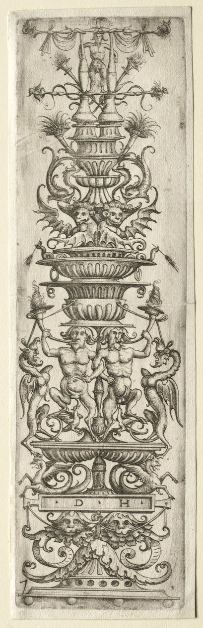 Prydnadsfilé med Candelabre-Ornament. av Daniel Hopfer