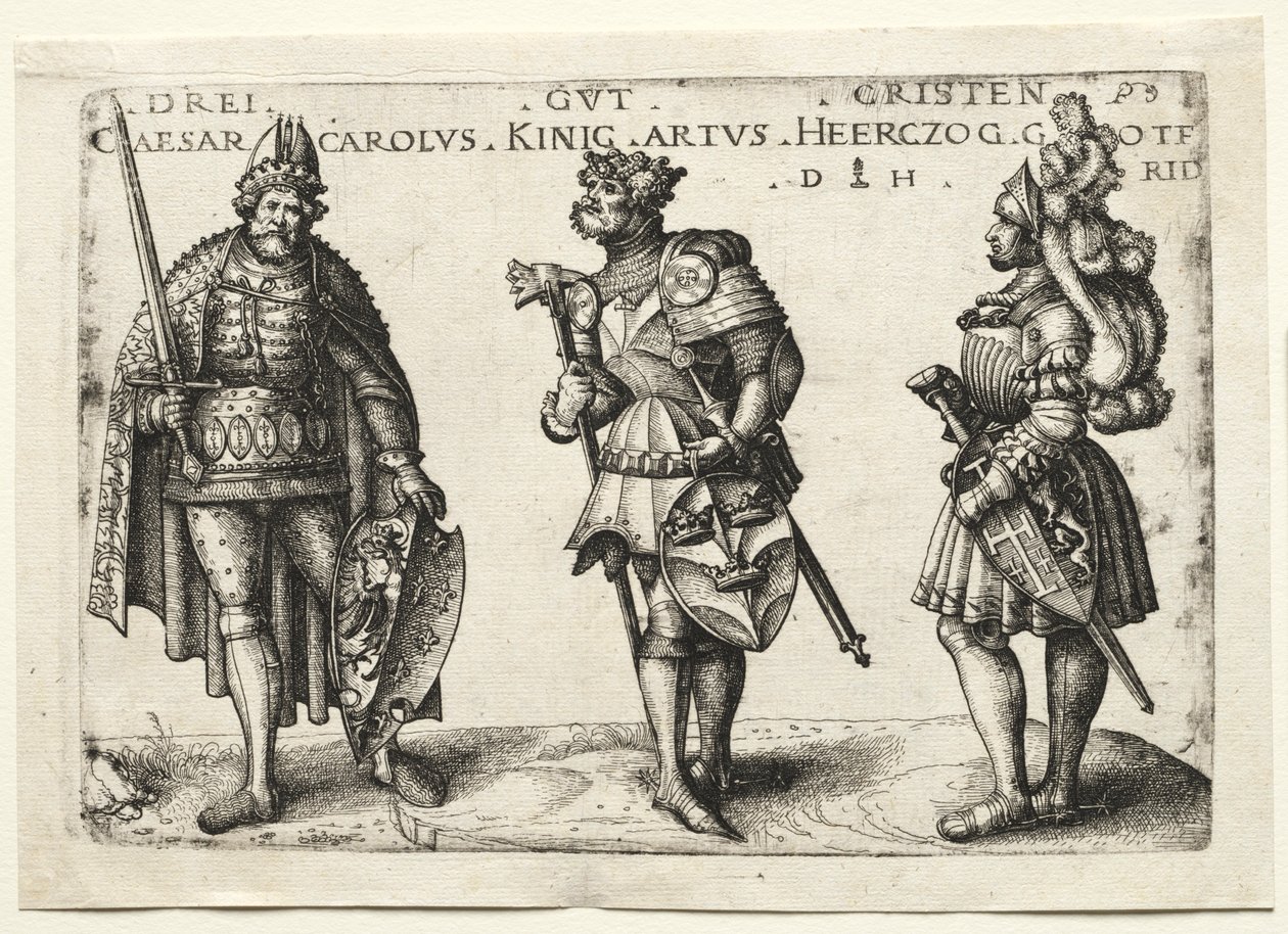 Tre värdiga kristna, efter 1516. av Daniel Hopfer