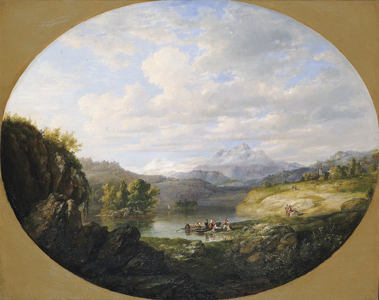 En schweizisk sjö av Daniel Huntington