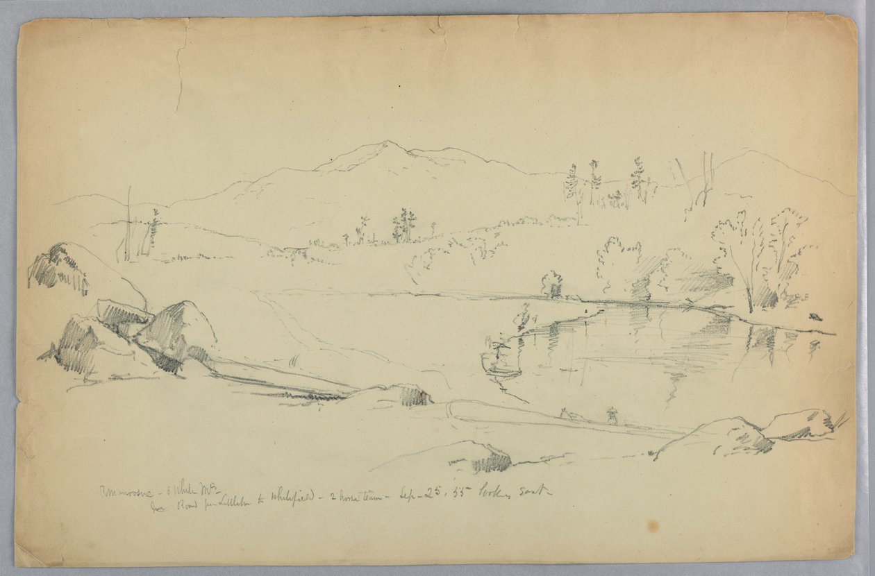 Ammonoosuc River och White Mountains, N.H. av Daniel Huntington