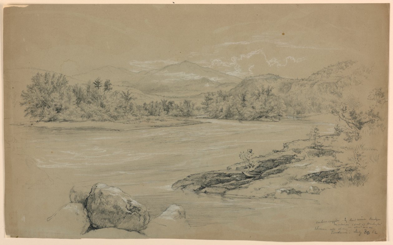 Androscoggin River vid Lead Mine Bridge, Gorham, New Hampshire av Daniel Huntington