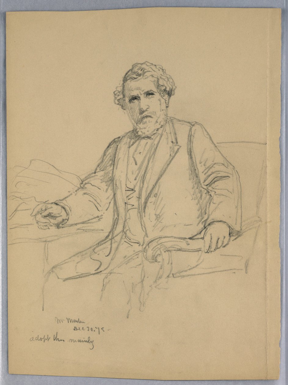 Ritning, Charles J. Martin för den, 20 december 1878 av Daniel Huntington