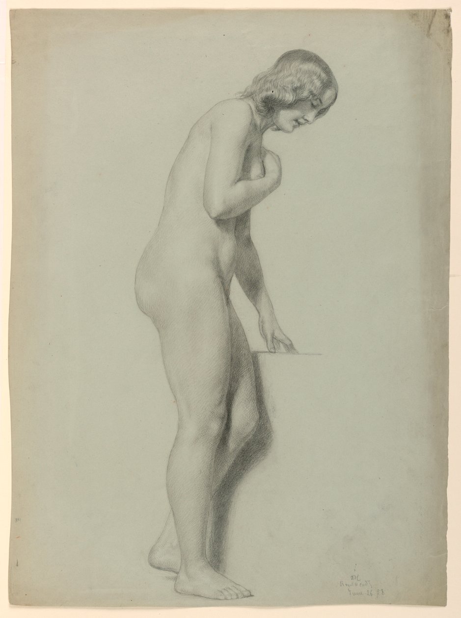 Teckning, Kvinnlig nakenbild, 1858 av Daniel Huntington
