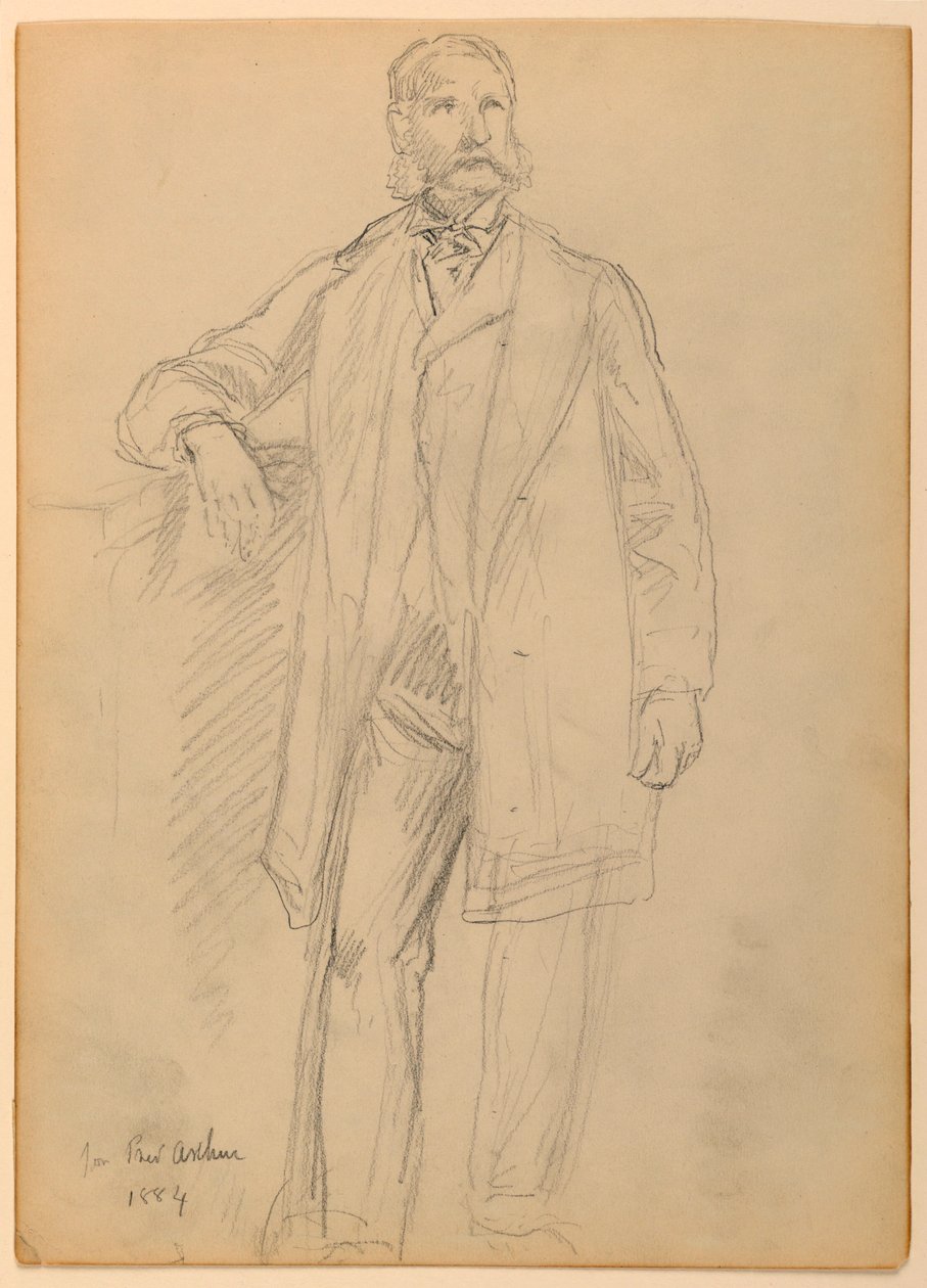 Teckning, president Chester A. Arth, 1884 av Daniel Huntington