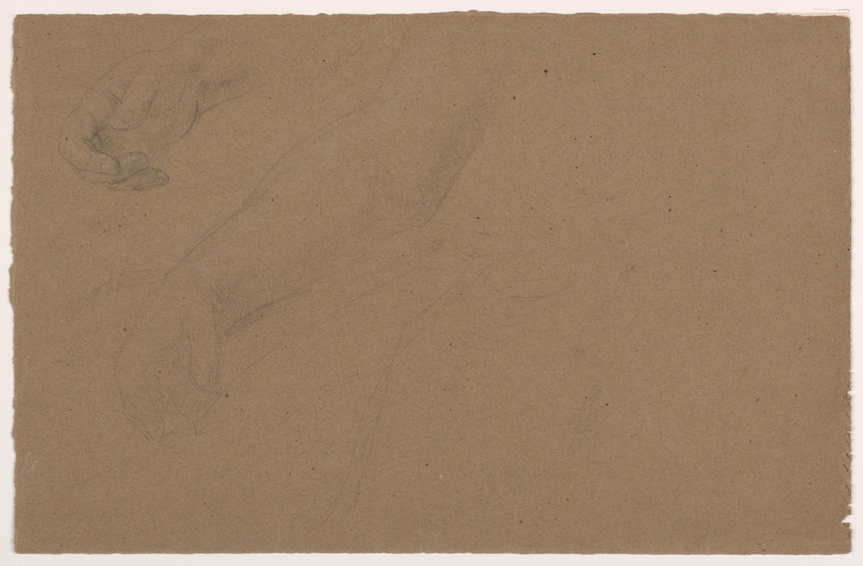 Teckning, studier av höger hand, 1850-60 av Daniel Huntington