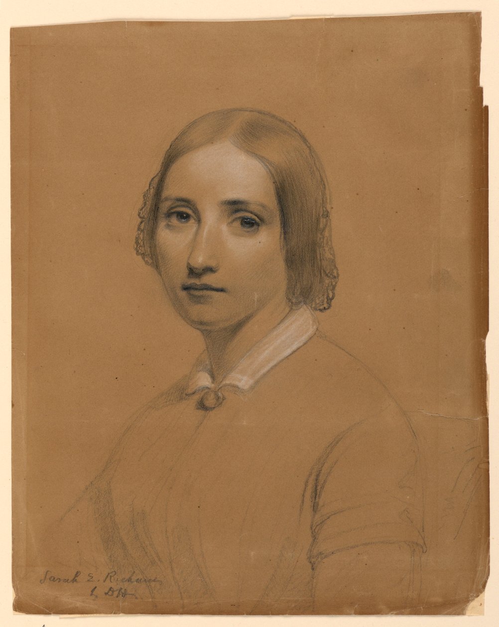 Ritning, Sarah E. Richards, syster, 1841 av Daniel Huntington