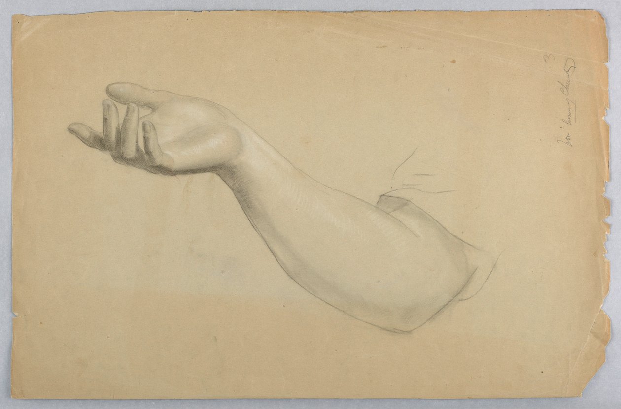 Teckning, studie till "A Lesson in Charity", 1850 av Daniel Huntington