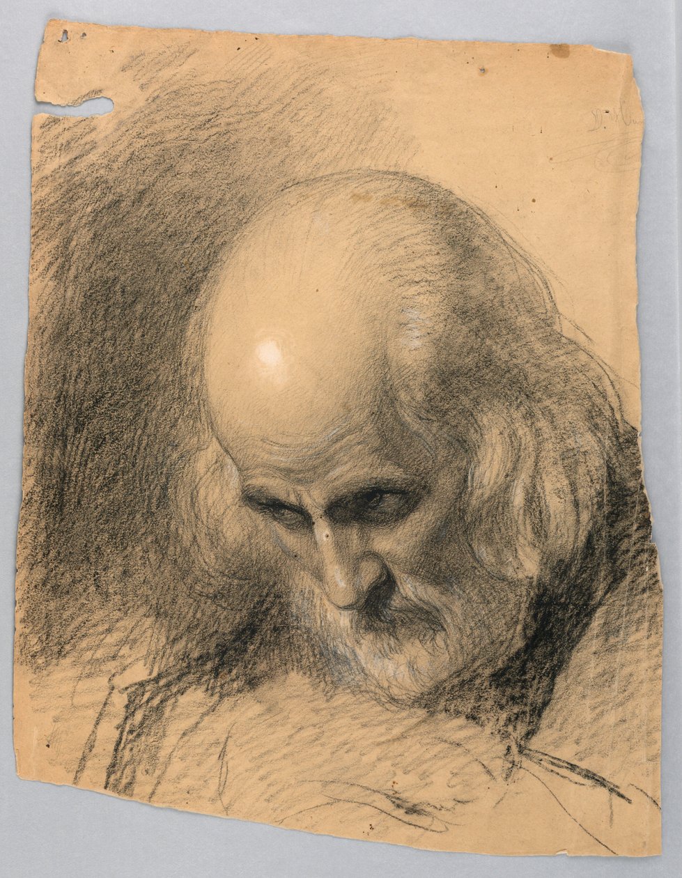 Teckning, studie till "A Lesson of Charity", 1863 av Daniel Huntington