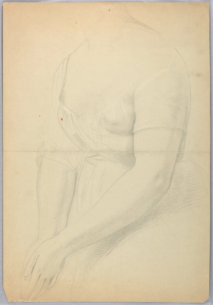 Ritning, studie till duplikat av "C", 1850 av Daniel Huntington