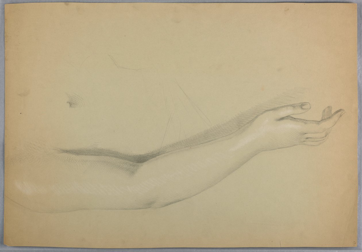 Ritning, studie till duplikat av "C", 1850 av Daniel Huntington