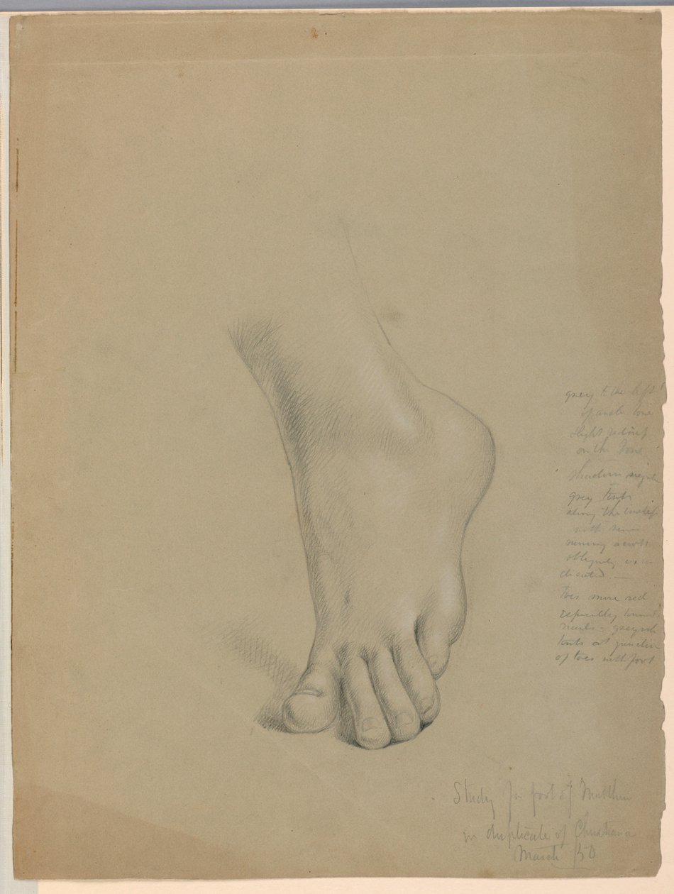 Ritning, Studie till duplikat av "Christiana", mars 1850 av Daniel Huntington
