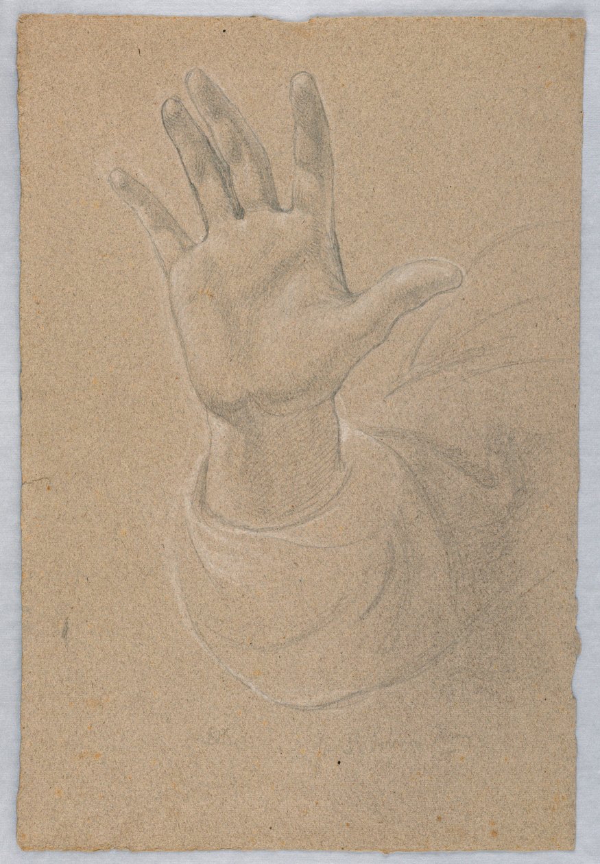 Teckning, studie till "Early Christia", 1839-40 av Daniel Huntington