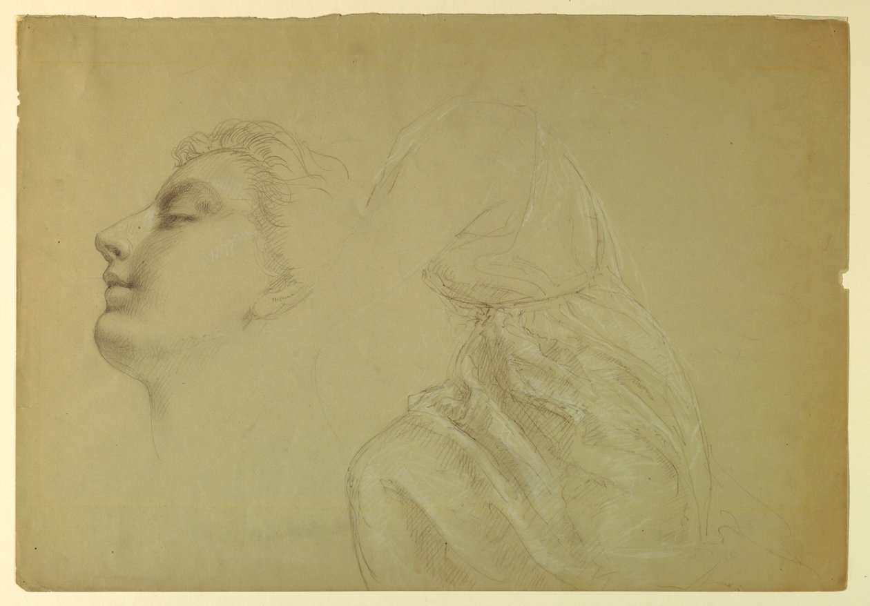 Teckning, studie till "Rättvisa och fred", 1886 av Daniel Huntington