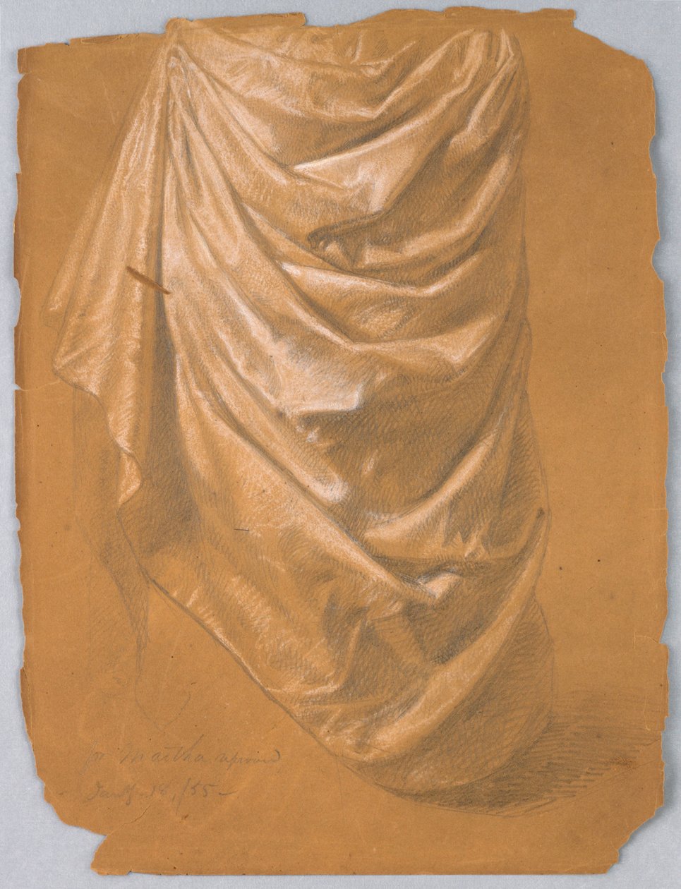 Teckning, Studie till "Martha Reprove", 18 januari 1857 av Daniel Huntington