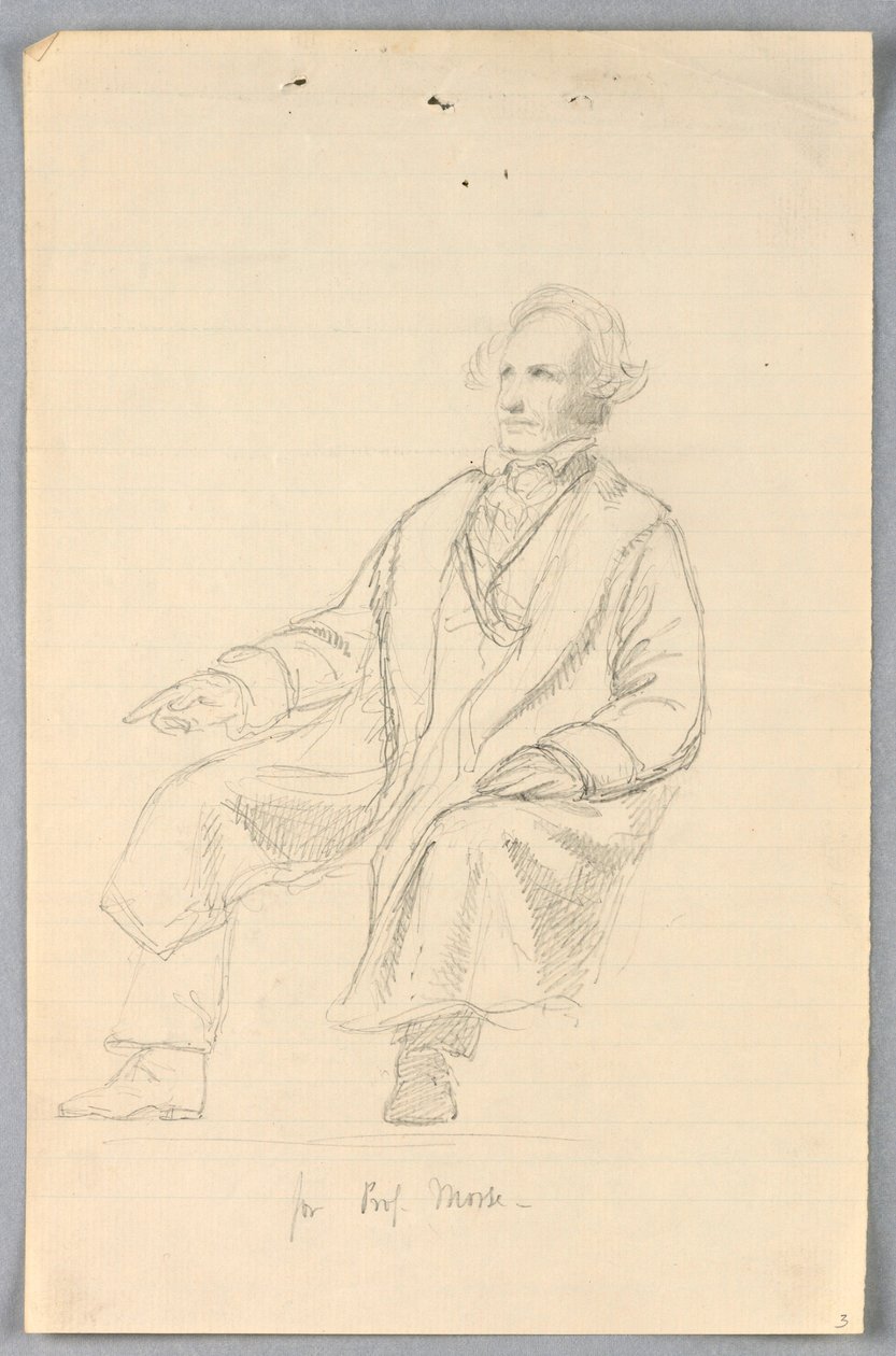 Teckning, studie till "Scientific Group", 1858 av Daniel Huntington