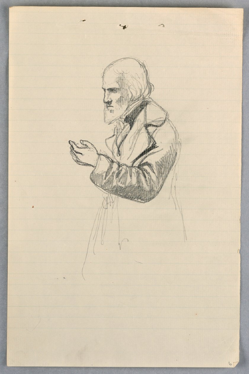 Teckning, studie till "Scientific Group", 1858 av Daniel Huntington