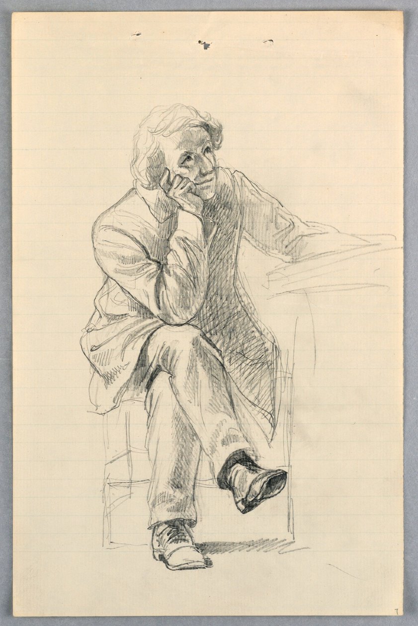 Teckning, studie till "Scientific Group", 1858 av Daniel Huntington