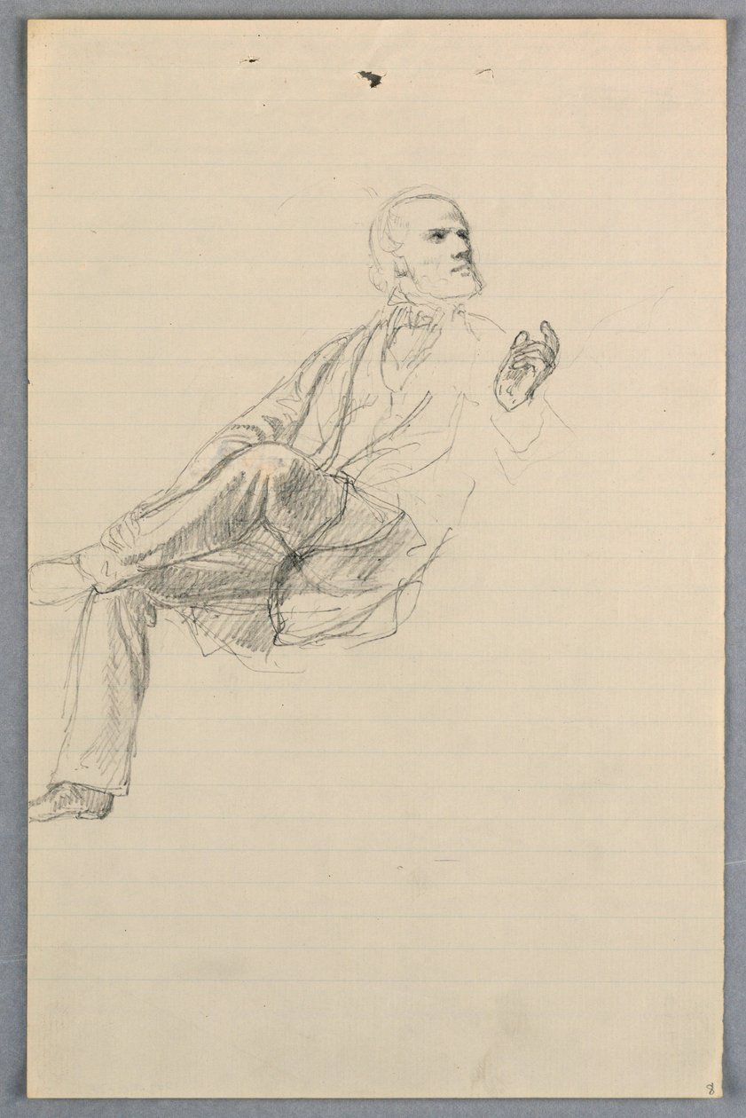 Teckning, studie till "Scientific Group", 1858 av Daniel Huntington