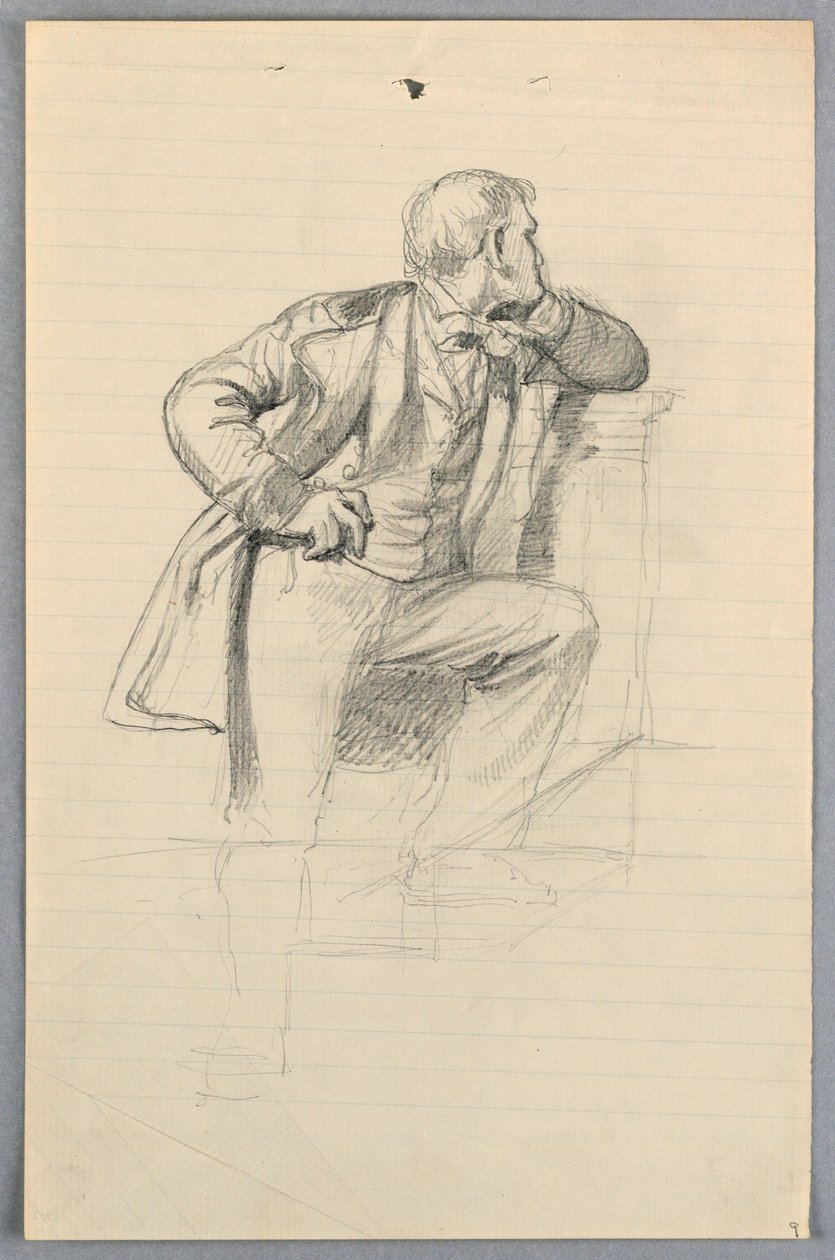 Teckning, studie till "Scientific Group", 1858 av Daniel Huntington