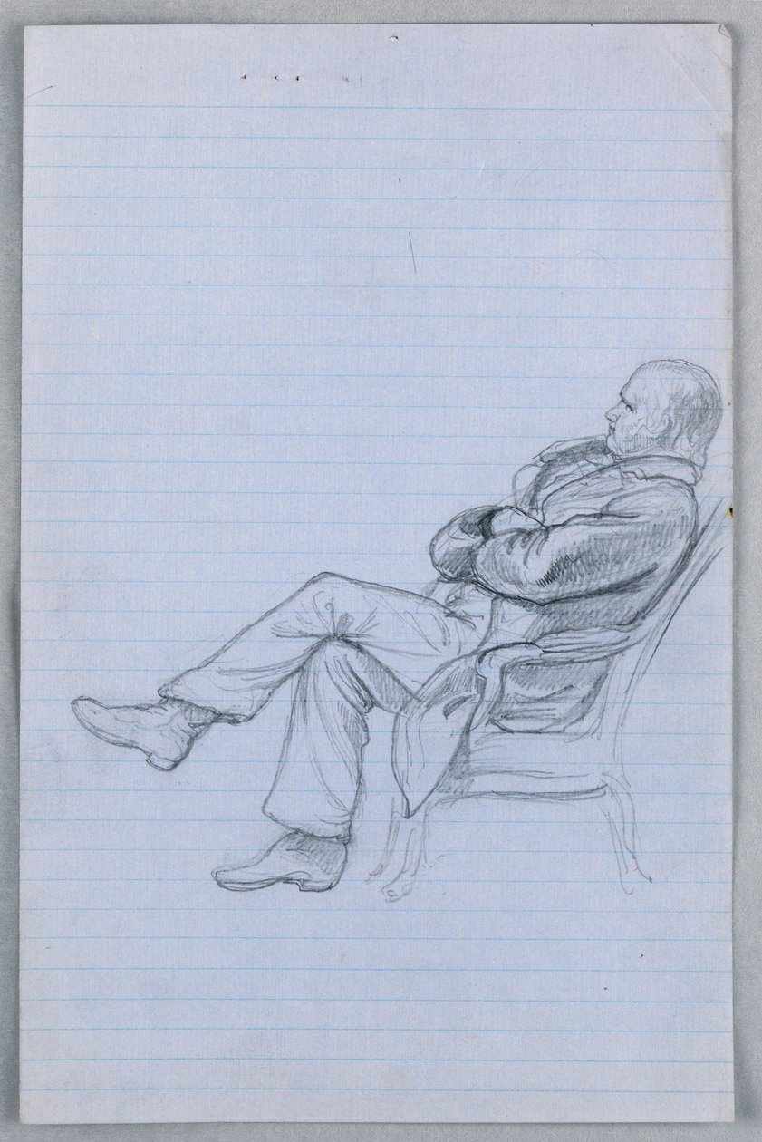 Teckning, studie till "Scientific Group", 1858 av Daniel Huntington