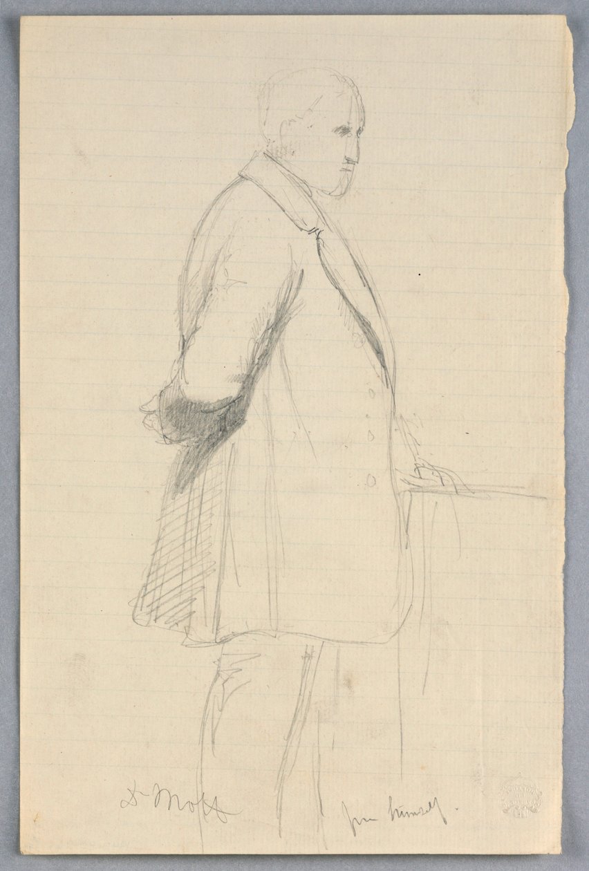 Teckning, studie till "Scientific Group", 1858 av Daniel Huntington