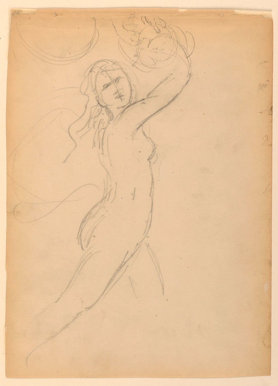 Teckning, Studie till The National Ac, 1887 av Daniel Huntington