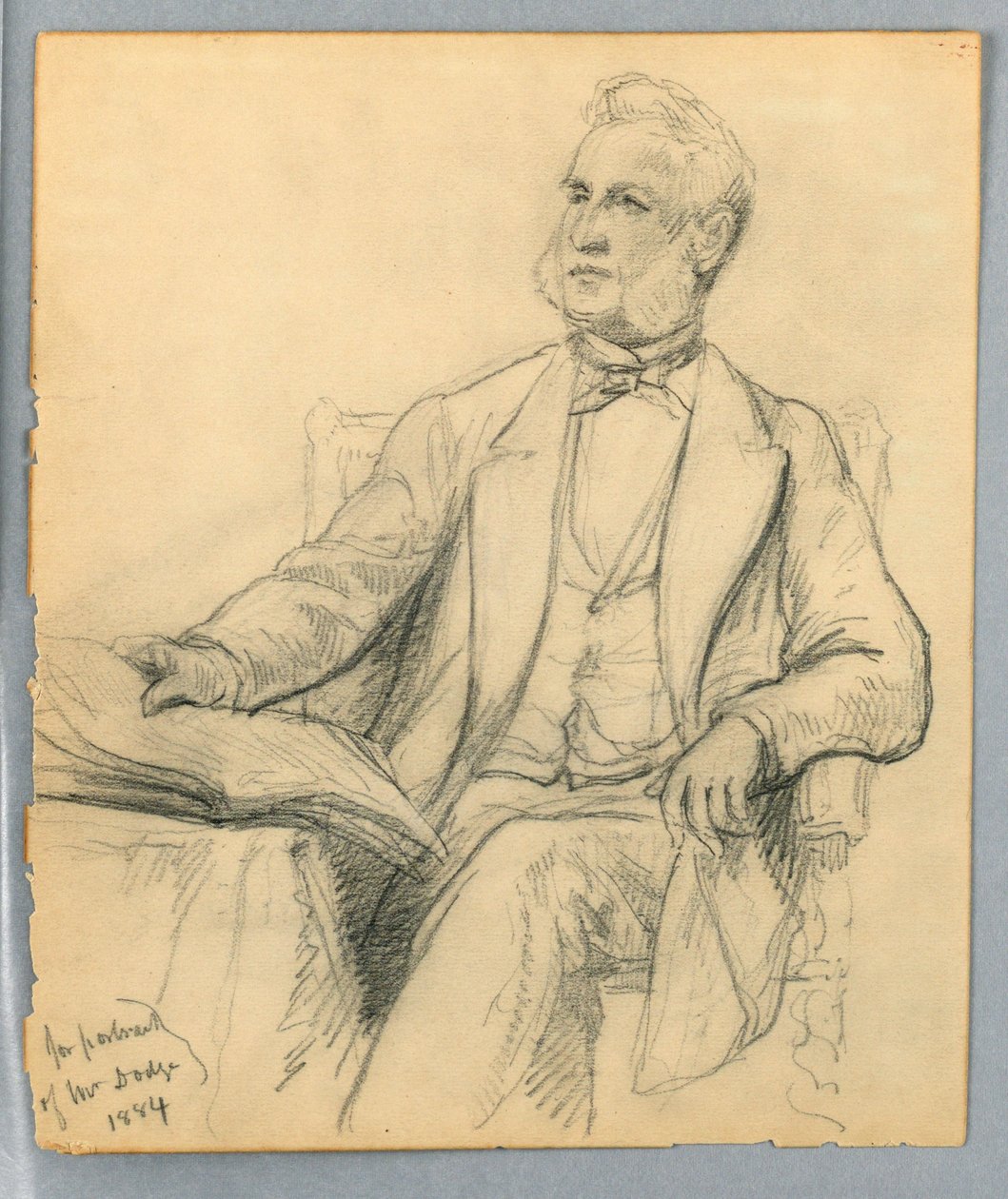 Teckning, William E. Dodge sittande, 1884 av Daniel Huntington