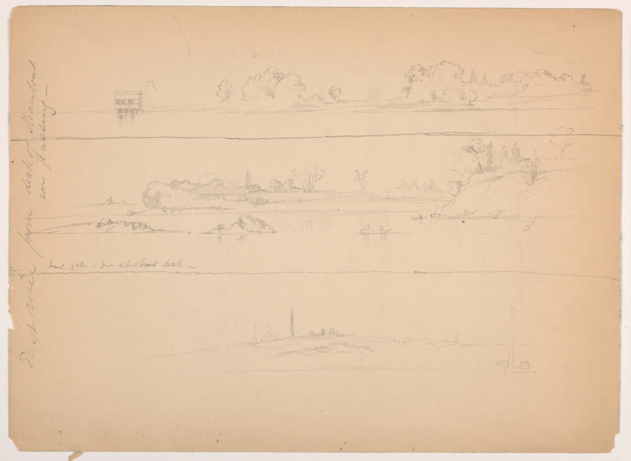 East River från Deck of Steamboat av Daniel Huntington
