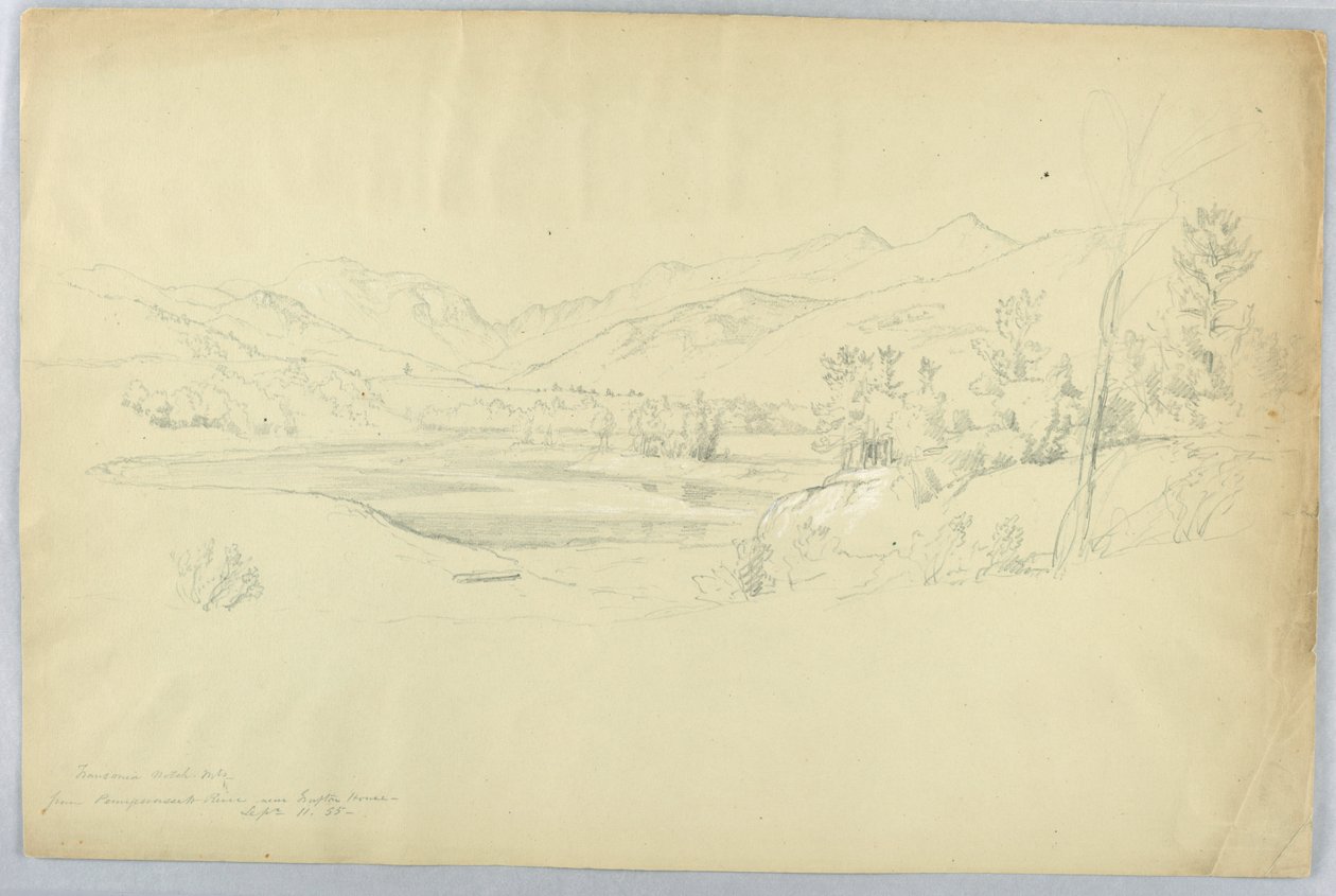 Franconia Notch från Pemigewasset River nära Grafton House av Daniel Huntington