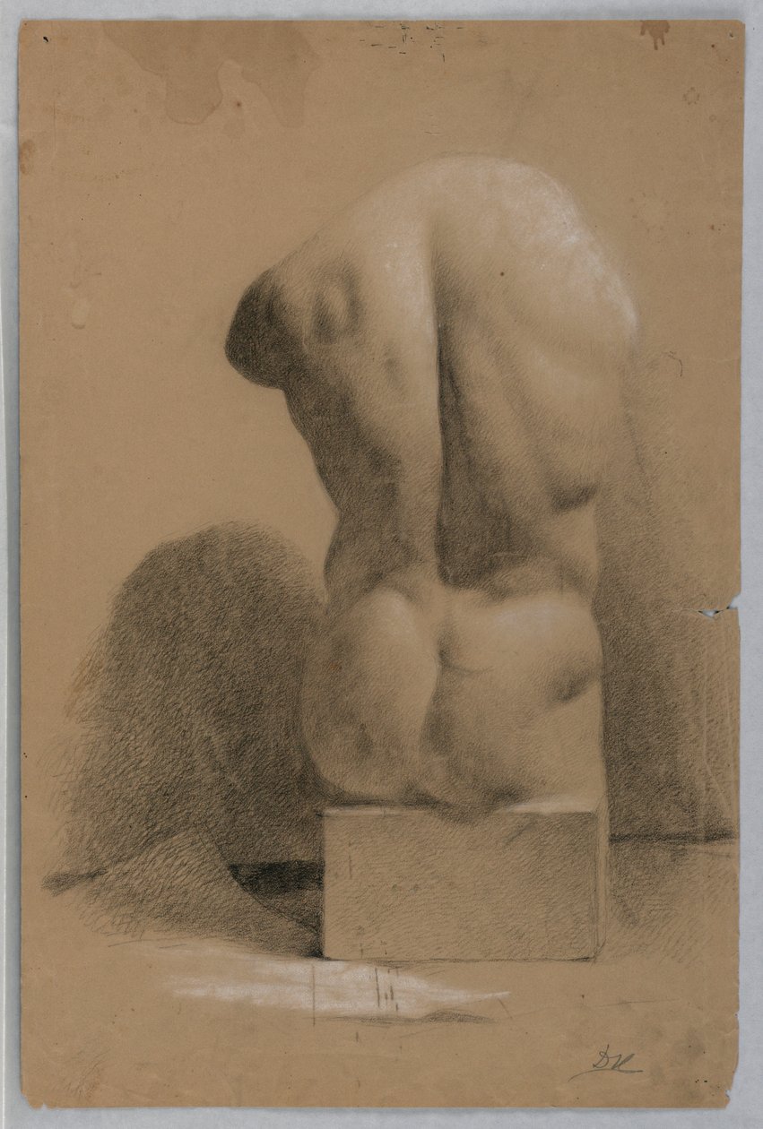 Manlig torso från en gipsgjutning av Daniel Huntington