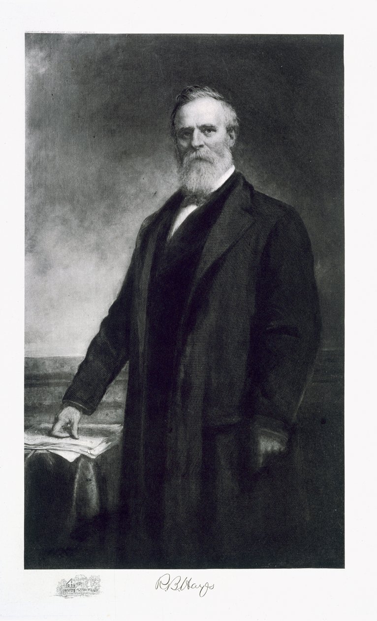 Rutherford B. Hayes, USA:s 19:e president, pub. 1901 (fotogravyr) av Daniel Huntington