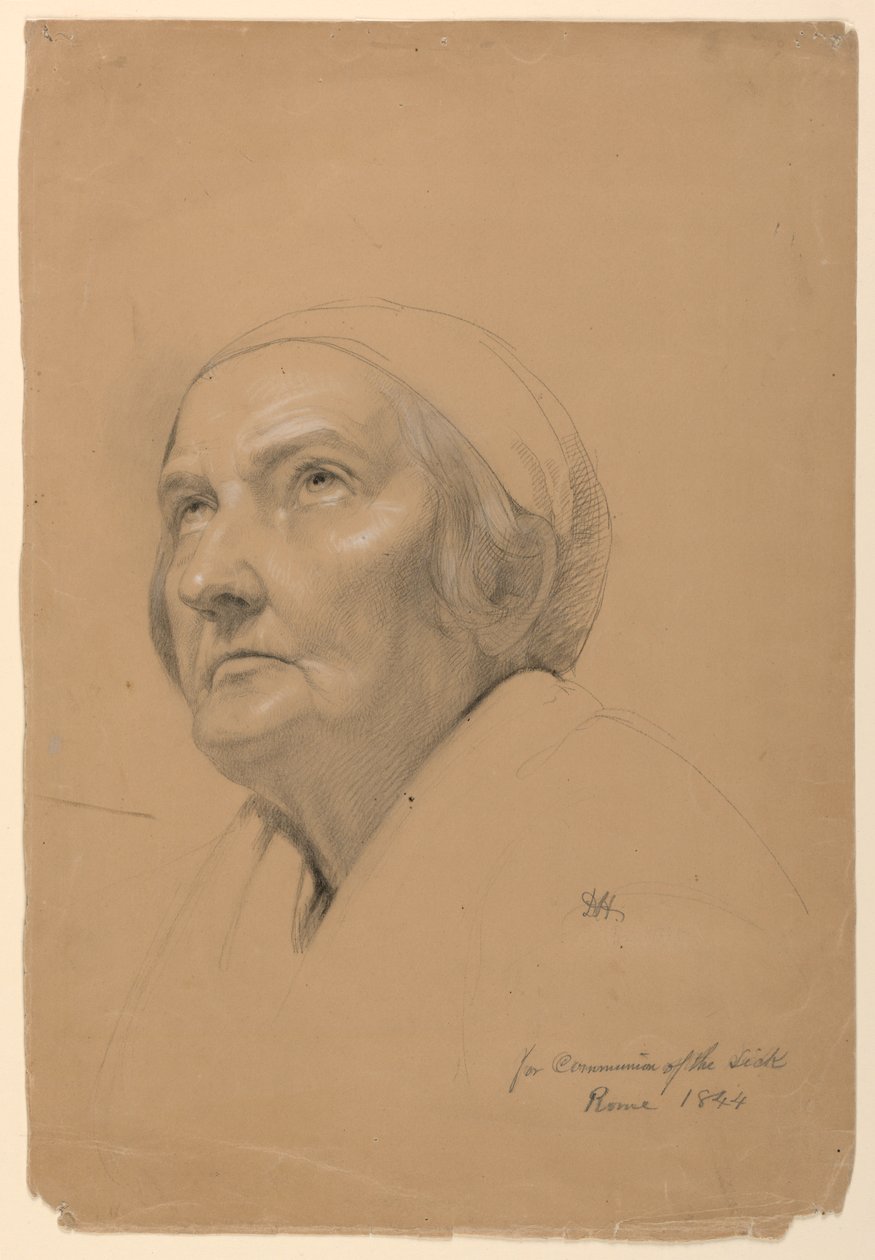 Studie för "Communion of the Sick" av Daniel Huntington