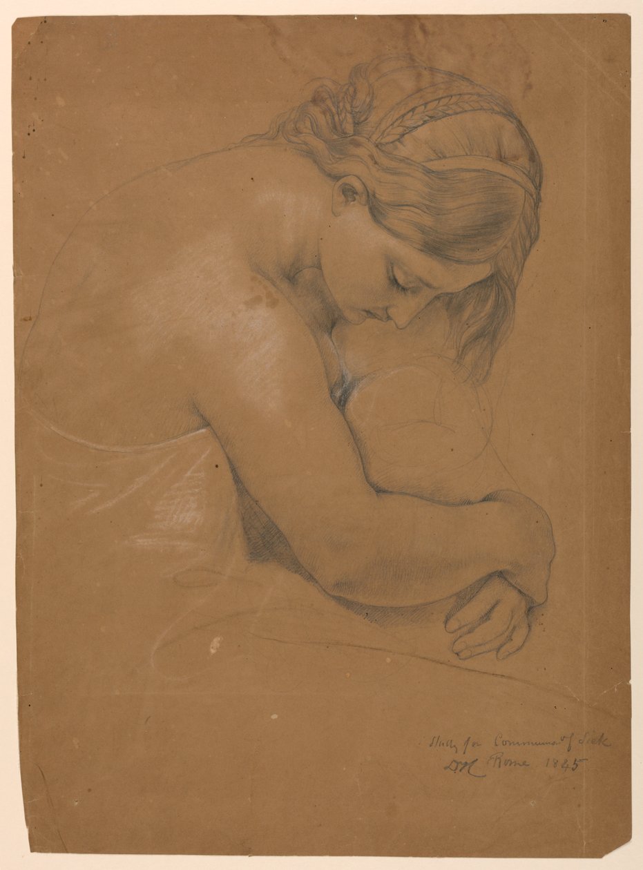 Studie för "Communion of the Sick" av Daniel Huntington