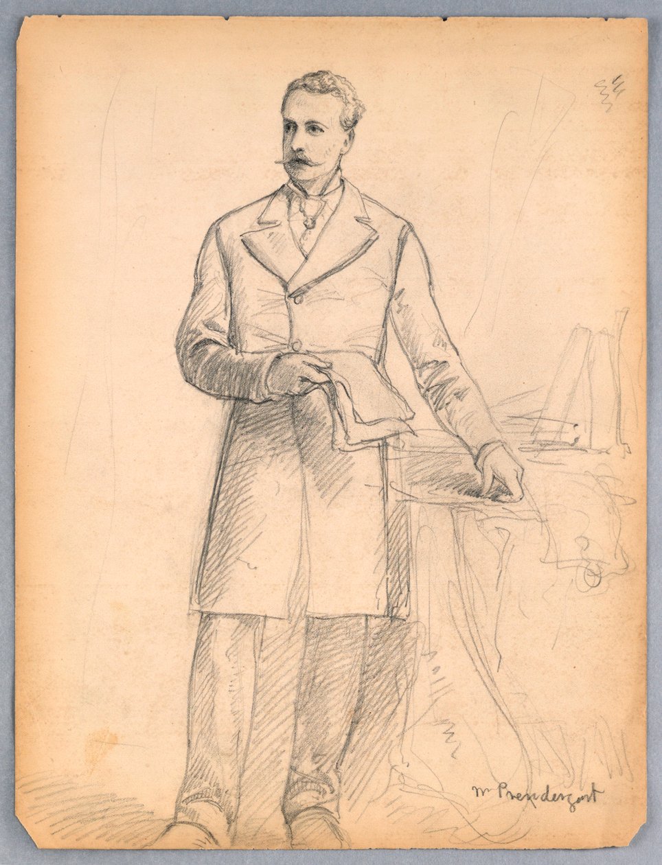 Studie för Portrait of James Prendergast av Daniel Huntington