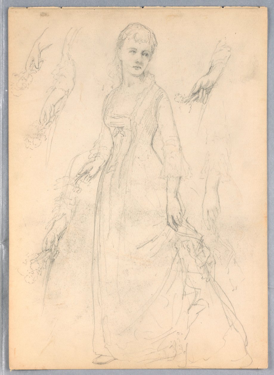 Studie för "Titian Showing av Daniel Huntington