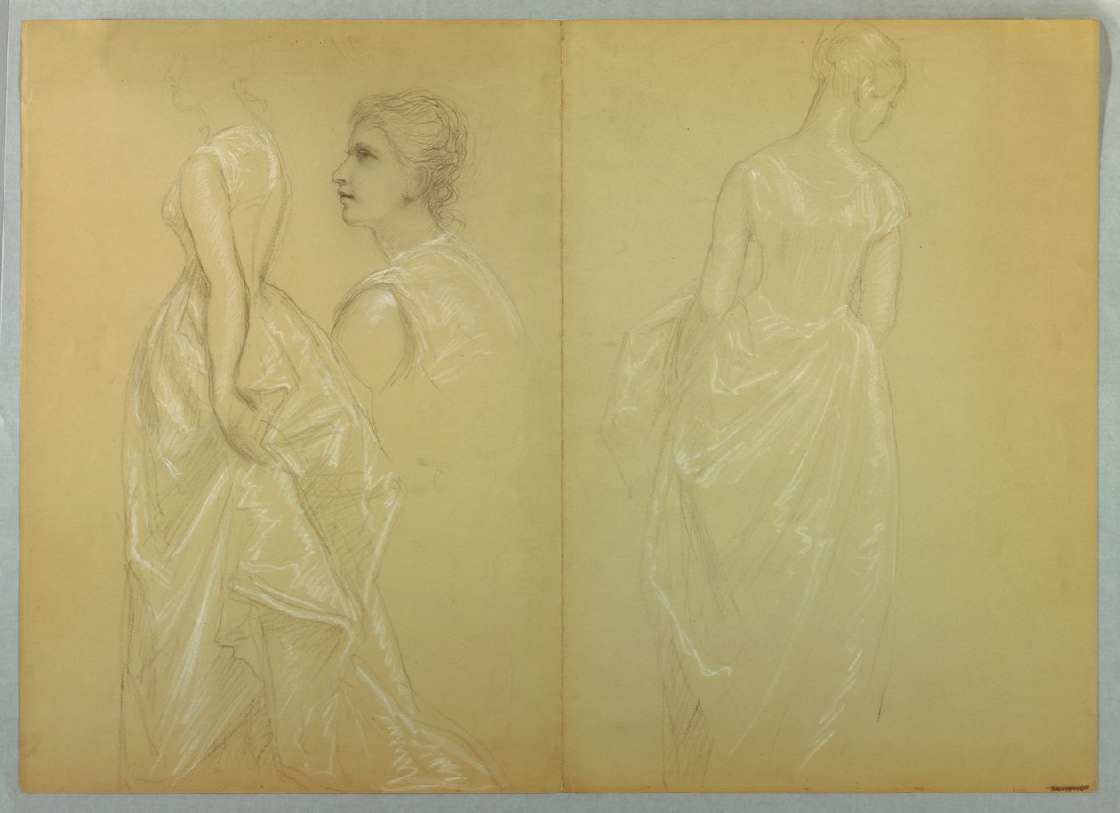 Studie av Mrs Winthrop för "Lady Washingtons mottagningsdag" av Daniel Huntington