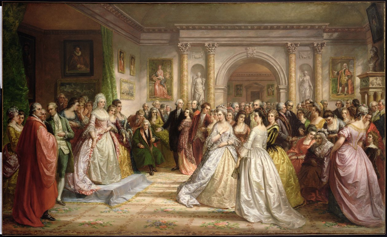 Den republikanska domstolen (Lady Washingtons mottagning) 1861 av Daniel Huntington