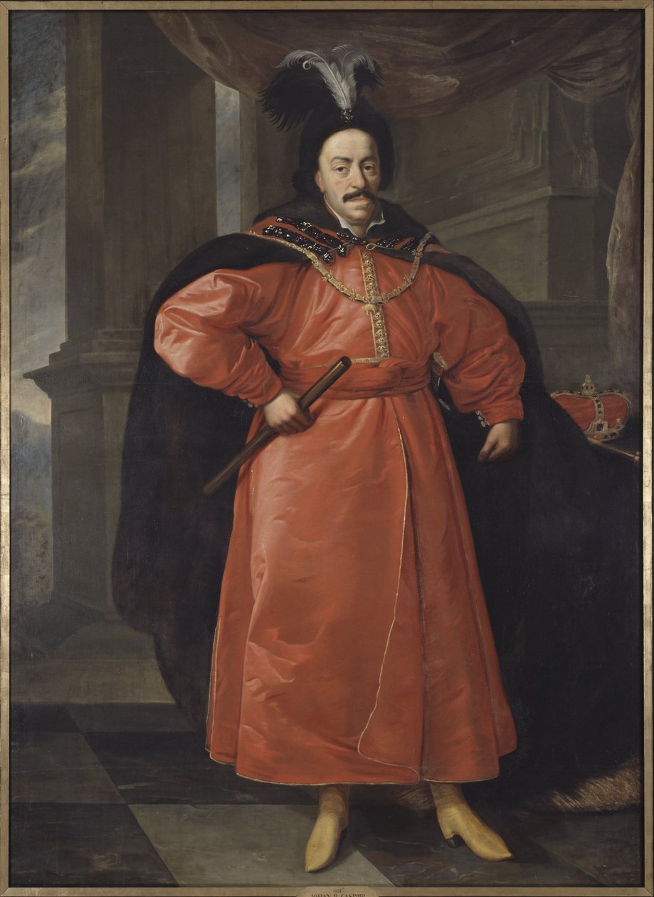 Jean II Casimir Vasa, roi de Pologne et grand duc de Lituanie - Porträtt av Johannes II Casimir Vasa (1609-1672), kung av Polen, av Schultz, Daniel, den yngre (1615-1683). Olja på duk. Mått: 210x154 cm. Nationalmuseum Stockholm av Daniel Jerzy Schultz