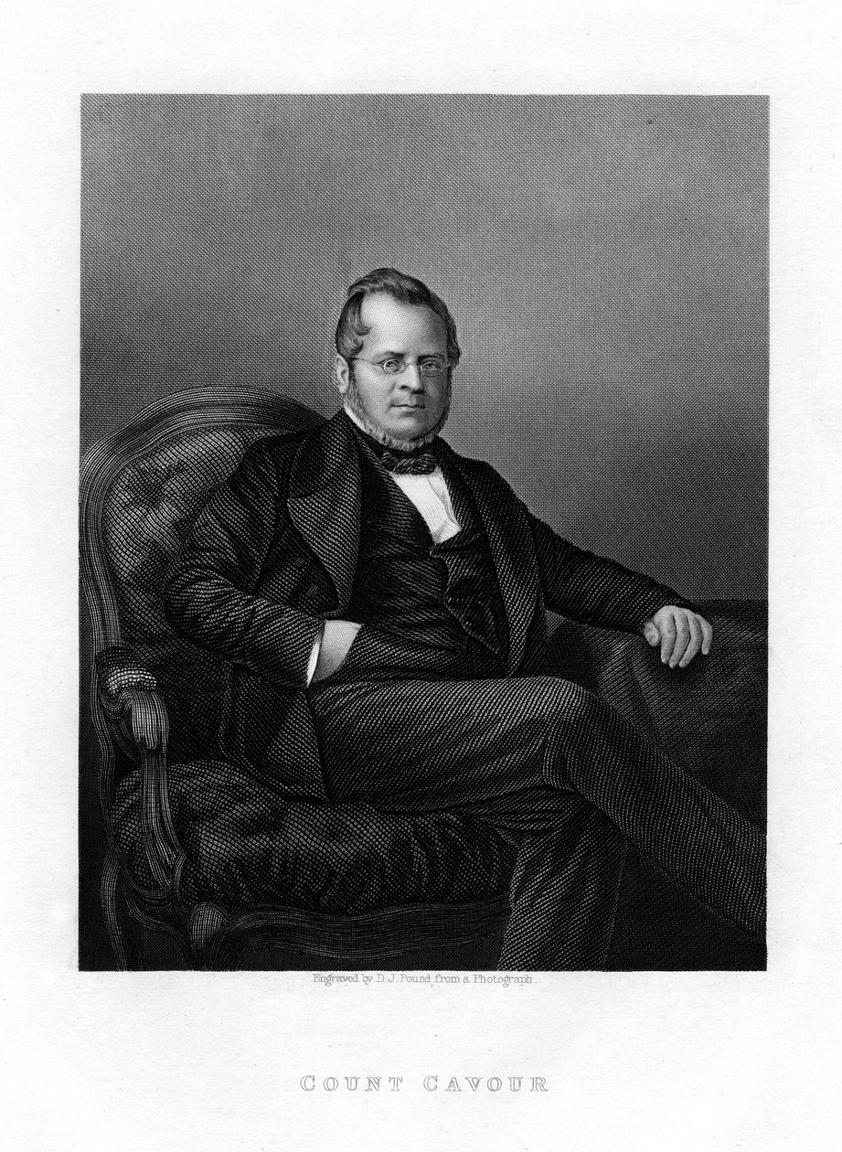 Greve Camillo Benso di Cavour, italiensk politiker, 1800-talet av Daniel John Pound