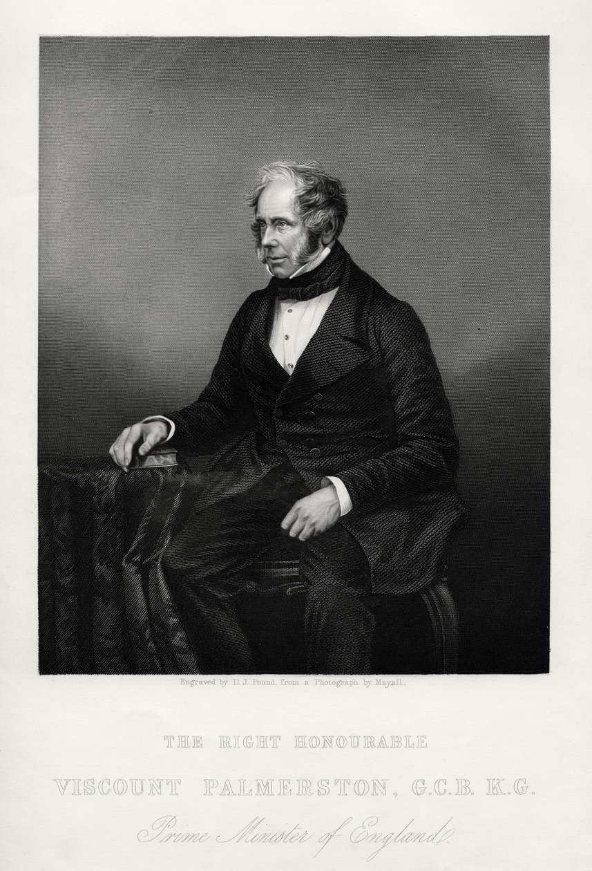 Henry John Temple, 3:e Viscount Palmerston, brittisk statsman, c1880 av Daniel John Pound