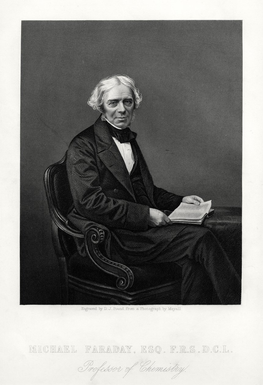 Michael Faraday, brittisk vetenskapsman, c1880 av Daniel John Pound
