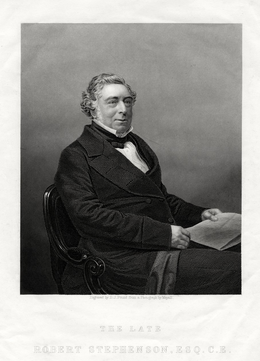 Robert Stephenson, engelsk civilingenjör, 1880 av Daniel John Pound