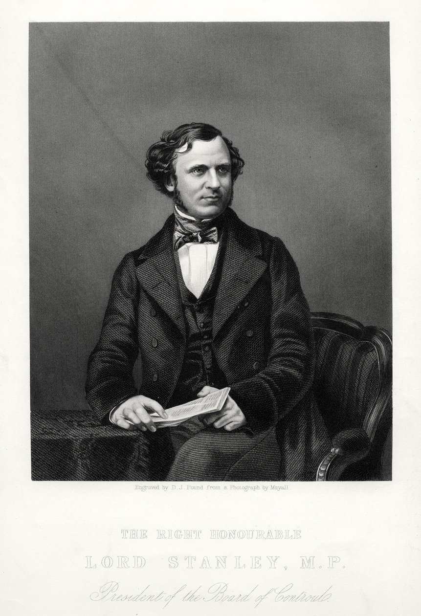 The Right Honorable Edward Henry Stanley, 15th Earl of Derby, brittisk statsman, c1880. av Daniel John Pound