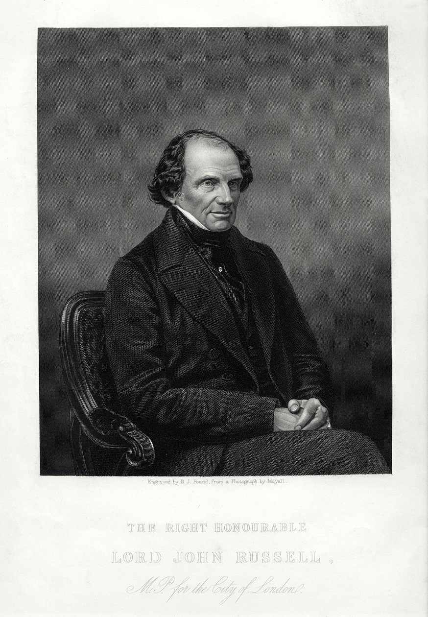 The Right Honorable John Russell, 1st Earl Russell, brittisk liberal statsman, c1880 av Daniel John Pound